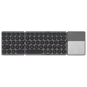 Foldable Plastic Touchpad Bluetooth Wireless Rechargeable Keyboard