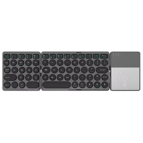 Foldable Plastic Touchpad Bluetooth Wireless Rechargeable Keyboard