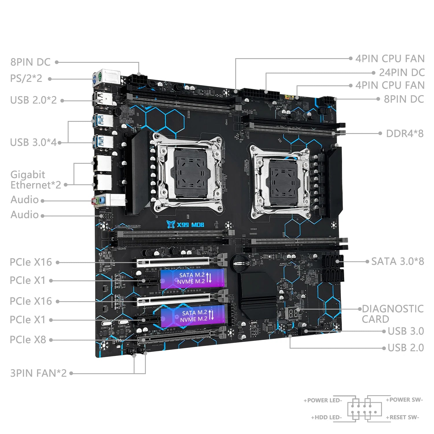 Machinist LGA 2011-3 Intel Xeon E5 2670 V3 Desktop Motherboard Set