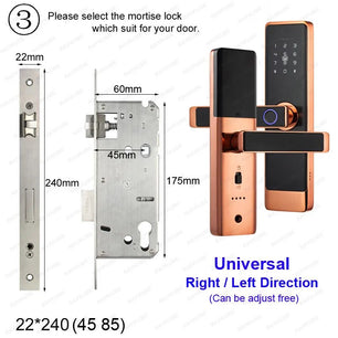 RayKube Aluminium Alloy Fingerprint Digital Smart Door Lock