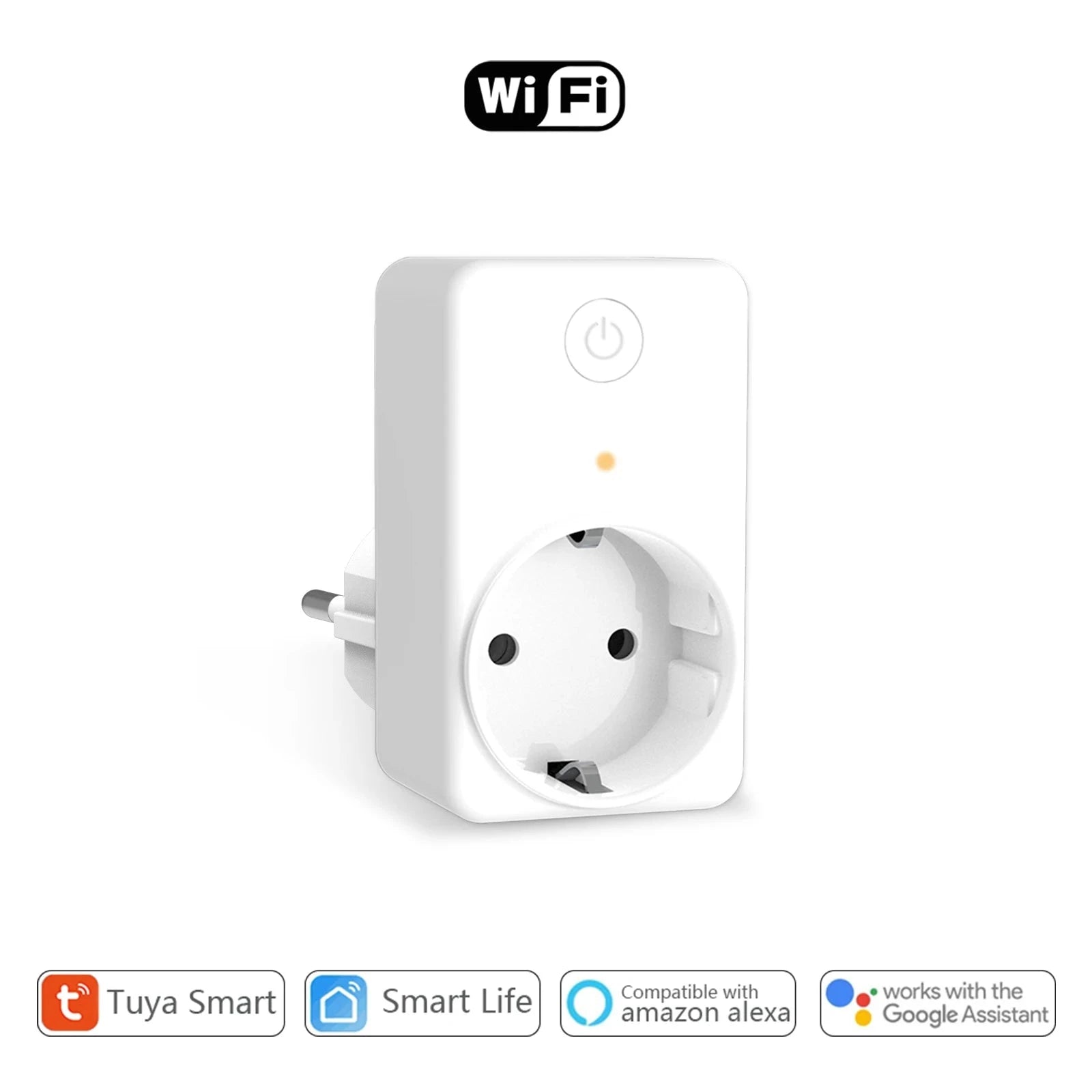 16A Power Wireless Plastic Remote Voice Control Socket Plug