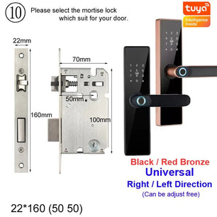 RayKube Aluminium Alloy Fingerprint Digital Smart Door Lock