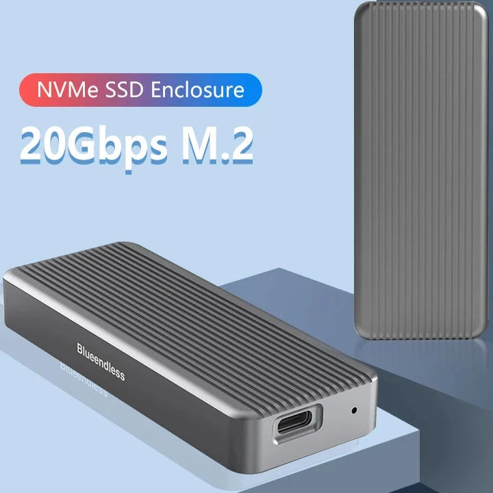 128GB To 2TB 20Gbps USB 3.2 NVMe M.2 High Speed SSD Enclosure