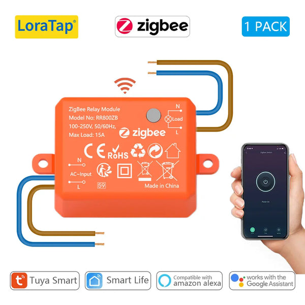 LoraTap Plastic ZigBee 3.0 Wireless 3 Gang Remote Control Switch