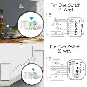 Moes 250V Plastic Automatic WIFI Smart Light Switch Modules