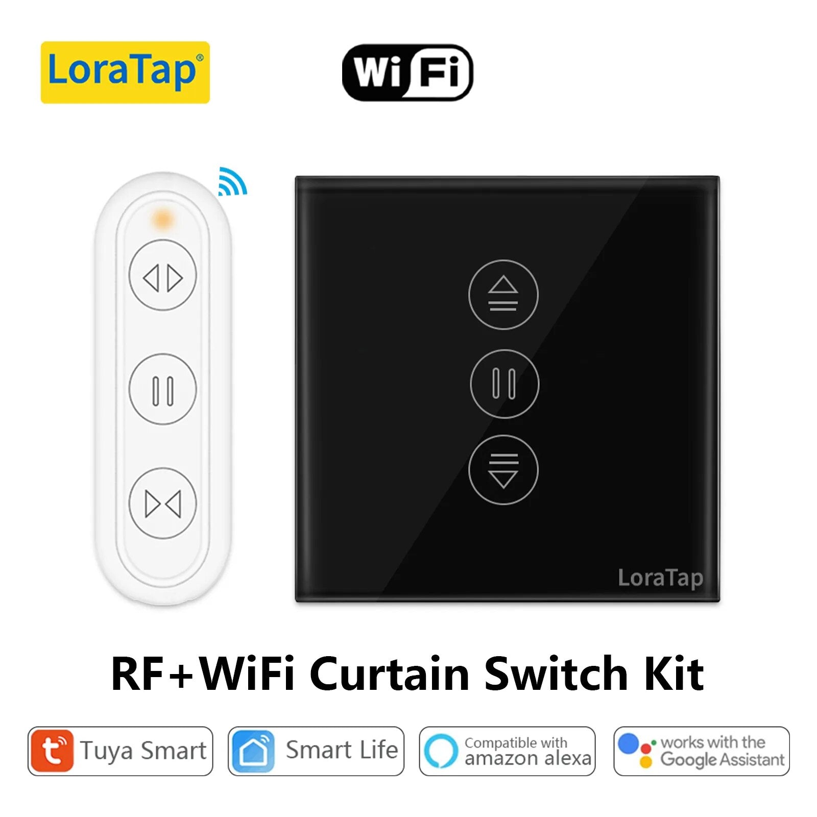 LoraTap 240V Plastic WiFi Blinds Roller Shutter Curtain Switch