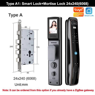 RayKube Aluminium Alloy Fingerprint Digital Smart Door Lock