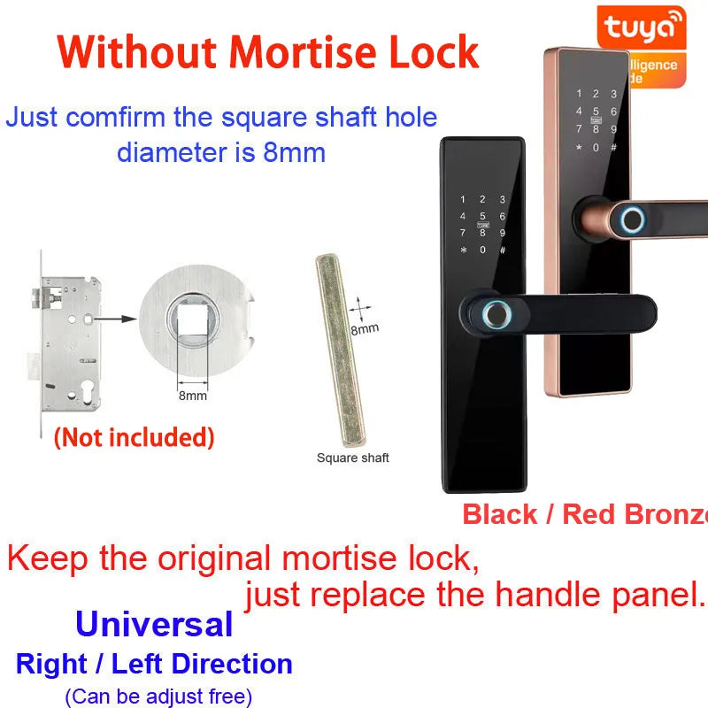 RayKube Aluminium Alloy Fingerprint Digital Smart Door Lock