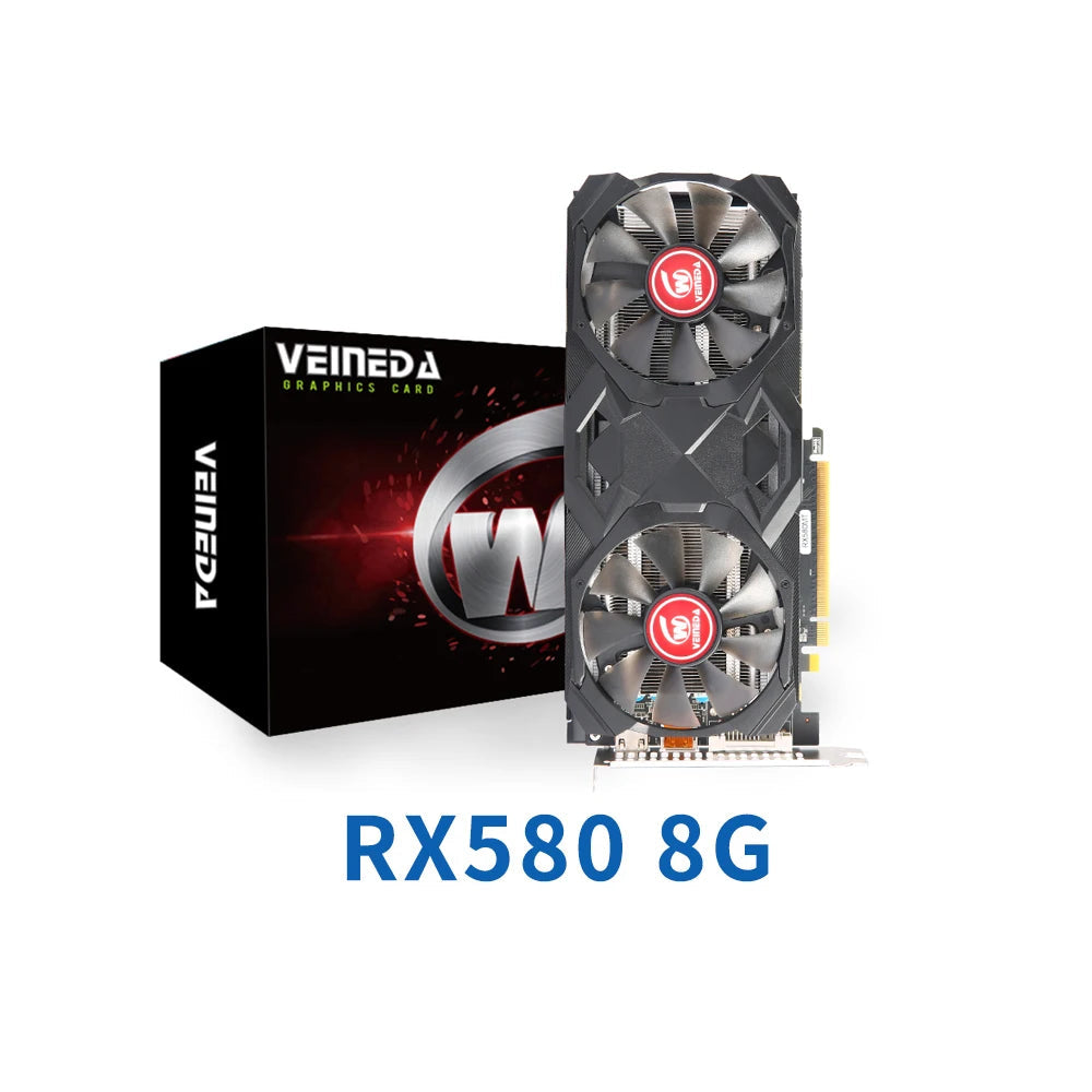 8GB VEINEDA RX580 Series GDDR5 Dual Fans Graphics Card For PC