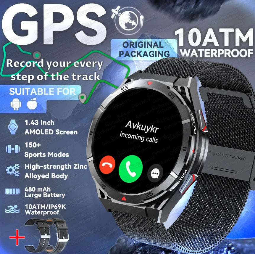 Silica Gel Health Monitor Waterproof Bluetooth Round Smart Watch