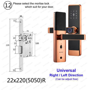 RayKube Aluminium Alloy Fingerprint Digital Smart Door Lock