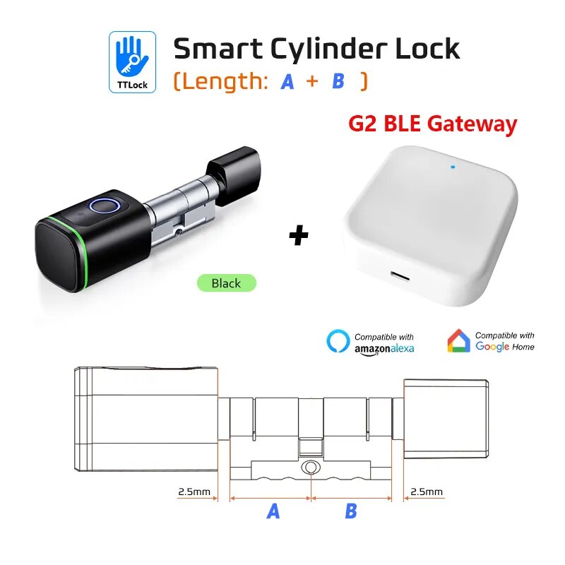 RayKube Aluminium Alloy Fingerprint Digital Smart Door Lock