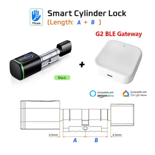 RayKube Aluminium Alloy Fingerprint Digital Smart Door Lock