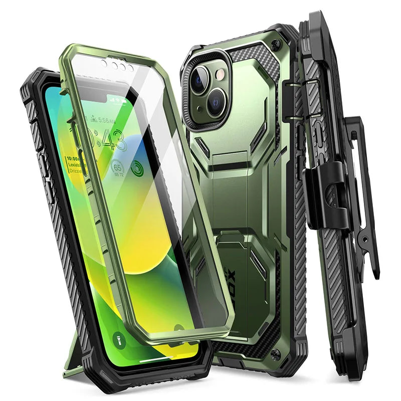 Polycarbonate Full-Body Marble Rugged Bumper Case For iPhone 14