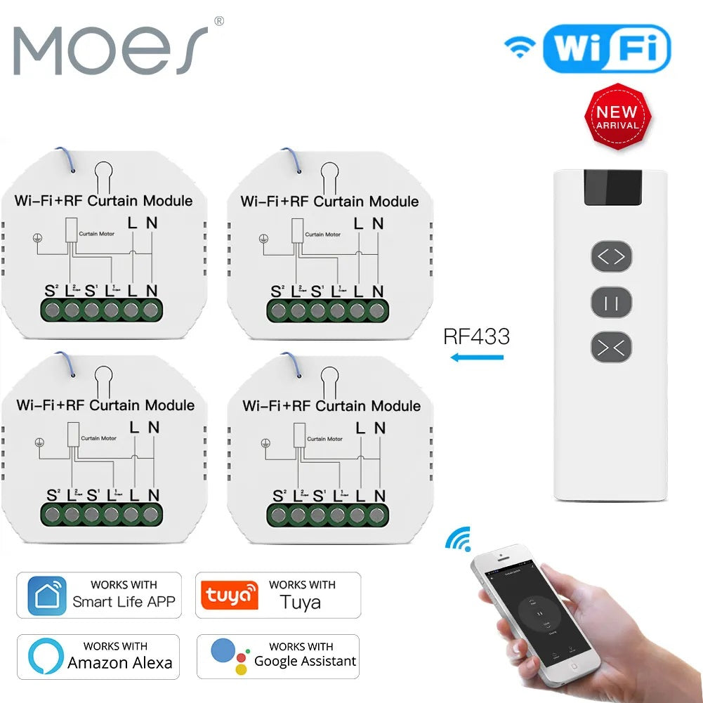 Moes Plastic Smart Voice Control Universal Switch Module