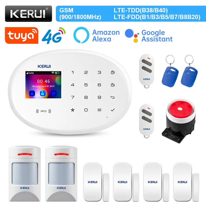 Kerui Plastic Smart Wireless Home Door Windows Security Sensor Kit