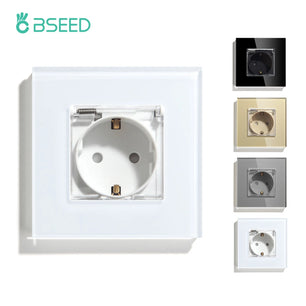 Bseed 16A Glass Panel Wireless WIFI Control Smart Power Socket