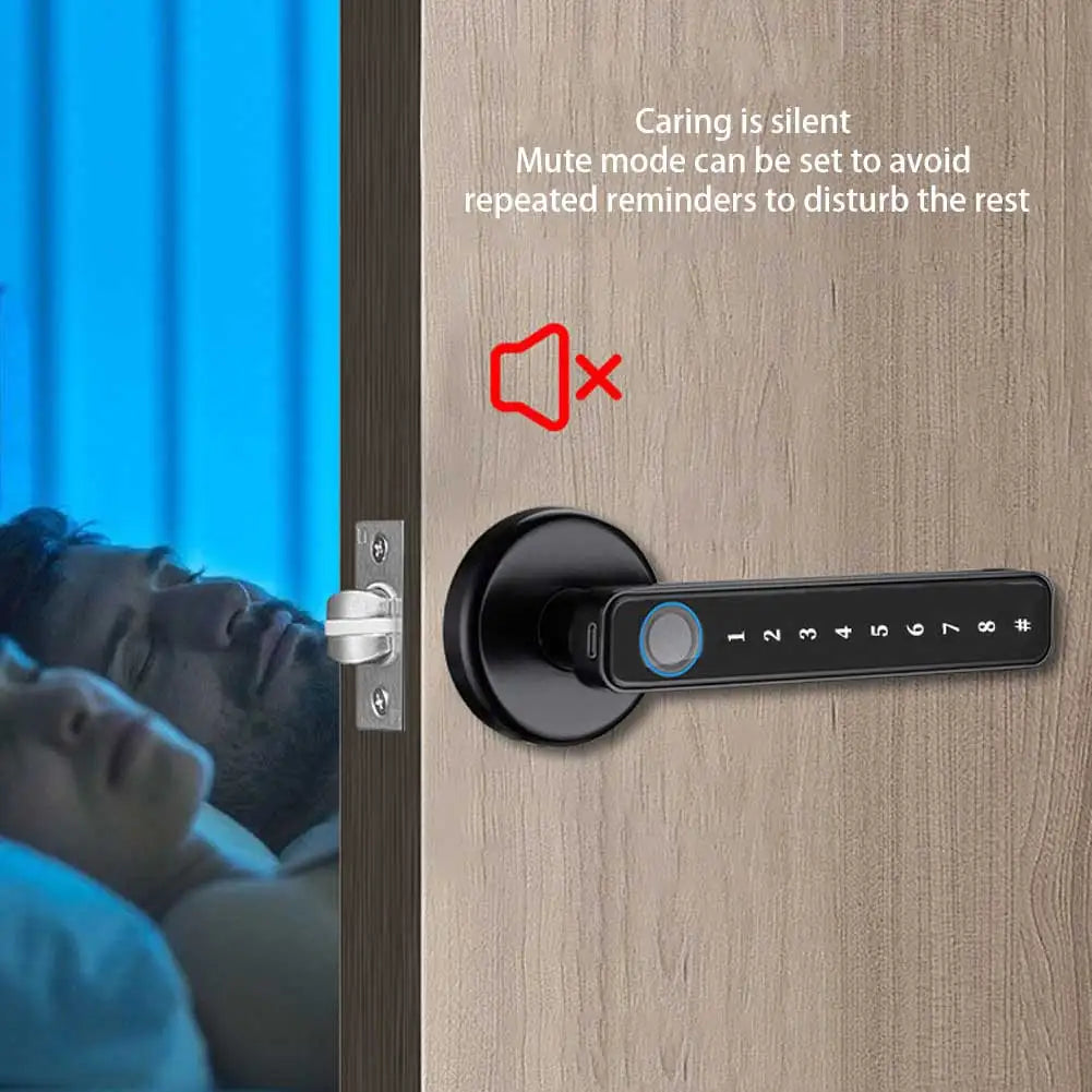 Aluminium Alloy Fingerprint Digital Smart Touch Button Door Lock