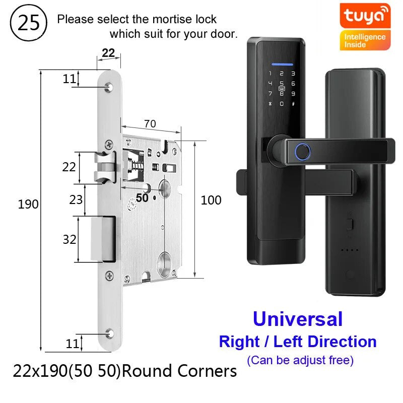 RayKube Aluminium Alloy Fingerprint Digital Smart Door Lock