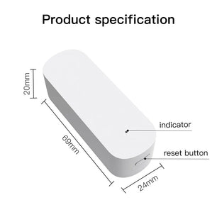 Moes Plastic Zigbee Smart Vibration Detection Security Sensor