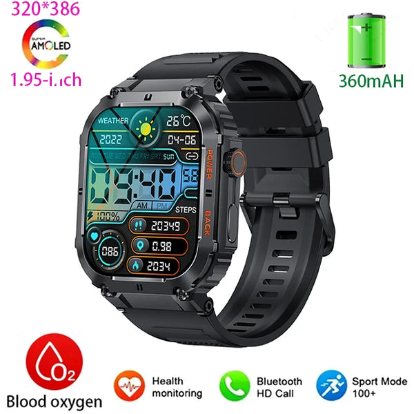 Silica Gel Smart Bluetooth Voice Support Square Shaped Sports Watch