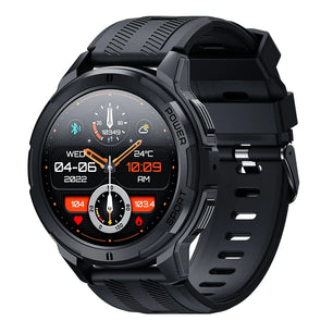 Silica Gel Smart Bluetooth Voice Support Round Shaped Sports Watch