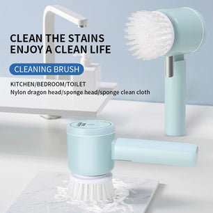 Plastic Wireless Dishwashing Kitchen Electric Cleaning Brush