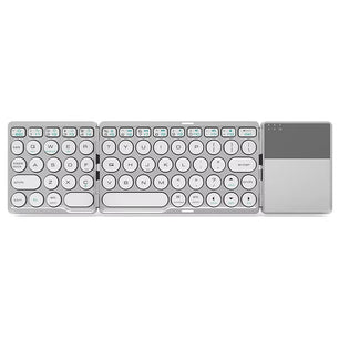 Foldable Plastic Touchpad Bluetooth Wireless Rechargeable Keyboard