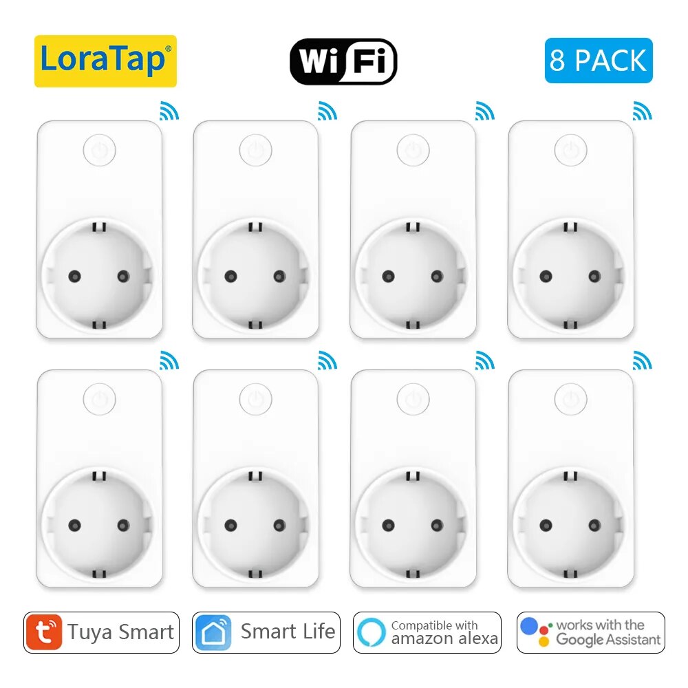 LoraTap Plastic Panel Wireless WIFI Control Smart Power Socket