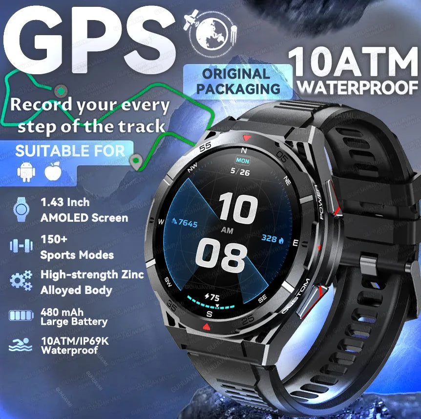 Silica Gel Health Monitor Waterproof Bluetooth Round Smart Watch