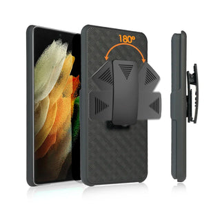 2-IN-1 Dual Layer Half-Wrapped Case With Belt Clip For Samsung