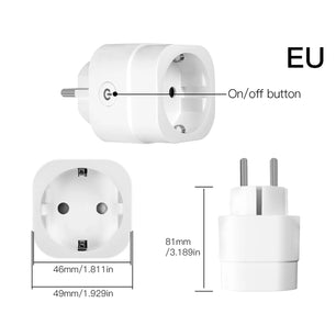 Moes Plastic Panel Voice Remote Control Smart Power Socket Plug