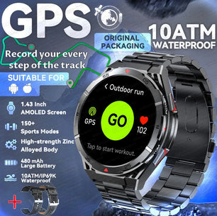 Silica Gel Health Monitor Waterproof Bluetooth Round Smart Watch