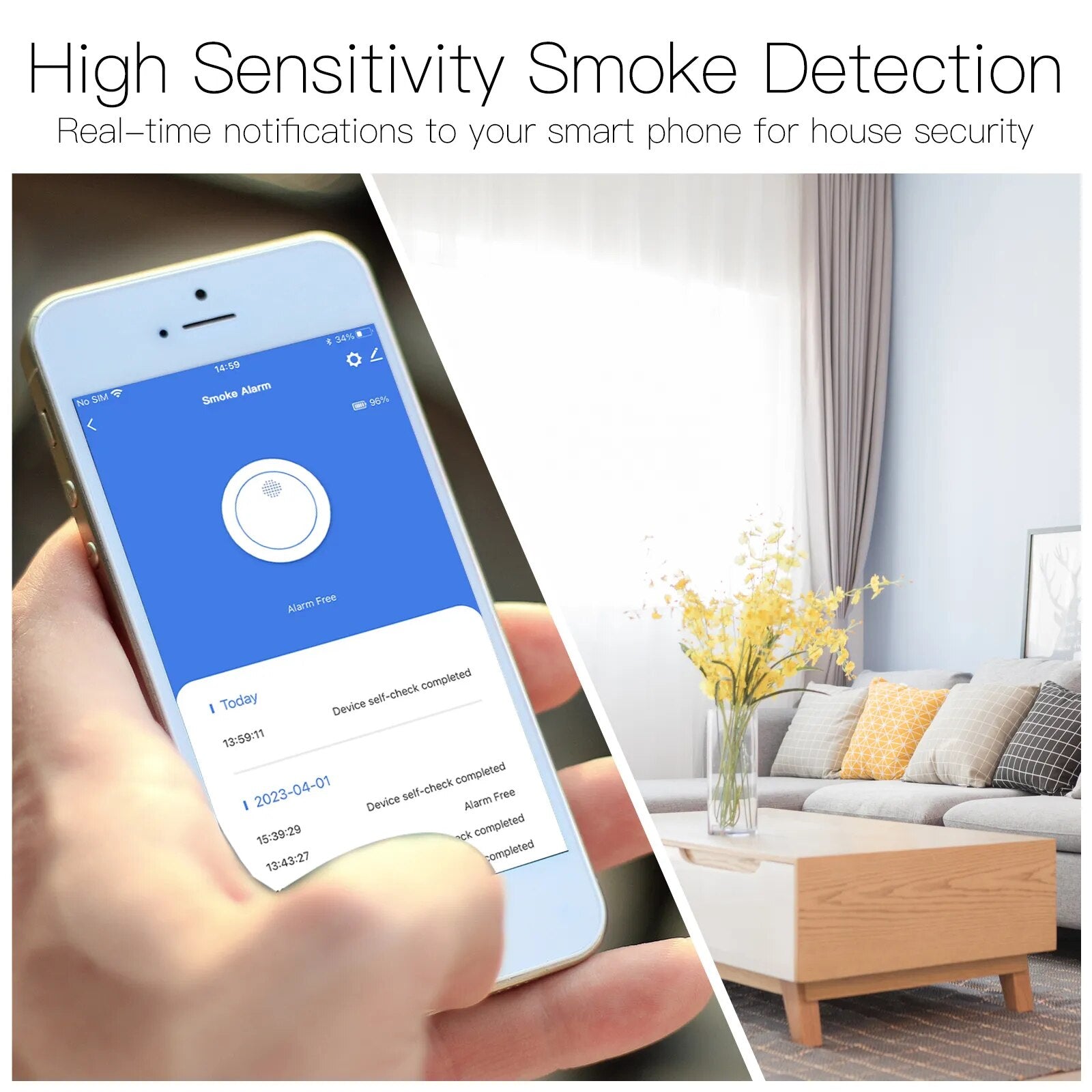 Moes Smart Wireless Safety Protection Smoke Detector