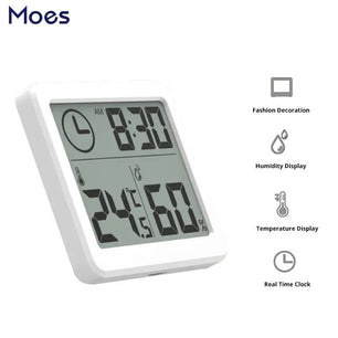 Moes Air Quality Detector LCD Screen Portable Humidity Monitor