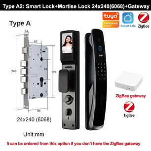 RayKube Aluminium Alloy Fingerprint Digital Smart Door Lock