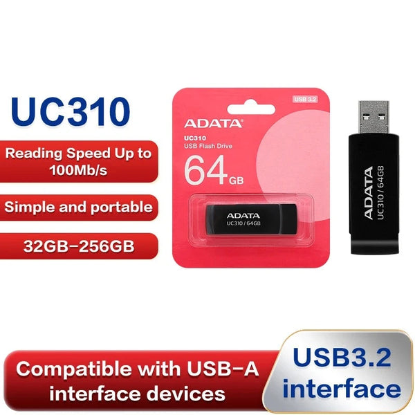 256GB Plastic USB 3.2 Rectangle Shaped Memory Stick Pen Drive