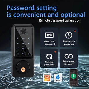 RayKube Aluminium Alloy Fingerprint Digital Smart Door Lock