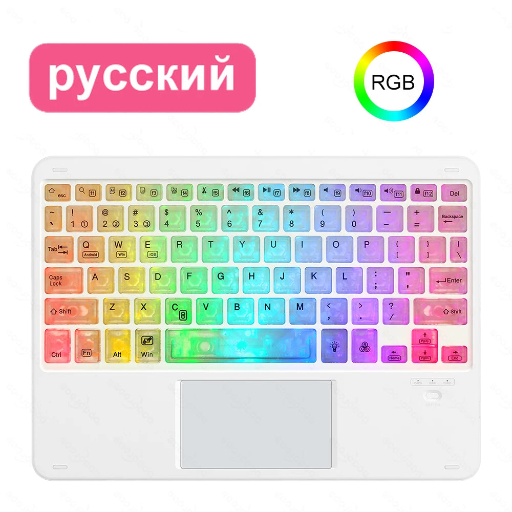 RGB Wireless Bluetooth Keyboard For iPad Android Windows Tablet