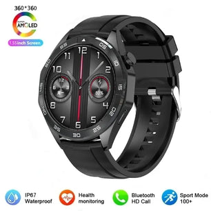 Silica Gel Smart Bluetooth Voice Support Round Shaped Sports Watch