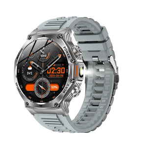 Silica Gel Smart Bluetooth Voice Support Round Shaped Sports Watch