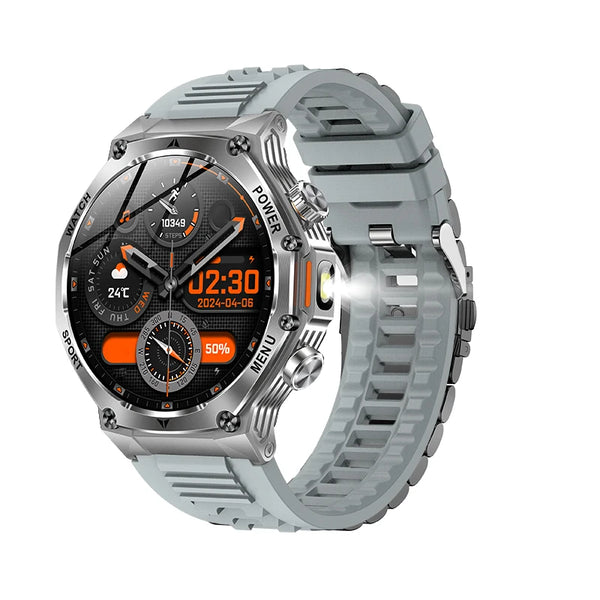 Silica Gel Smart Bluetooth Voice Support Round Shaped Sports Watch