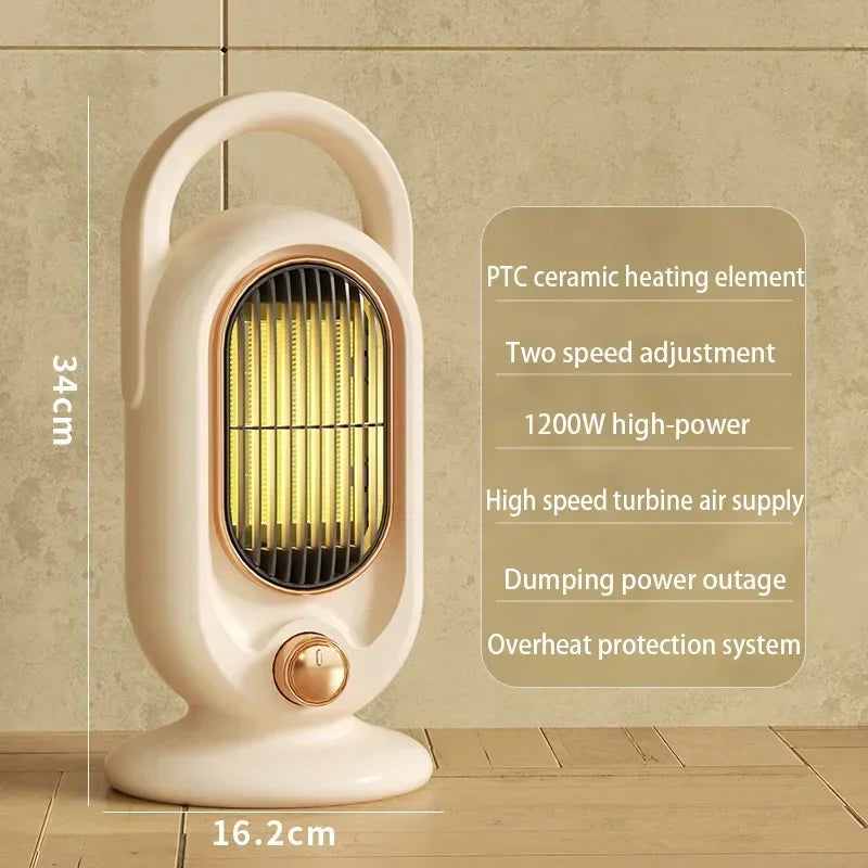 1200-2000W Remote Control PTC Ceramic Mini Smart Fan Heater