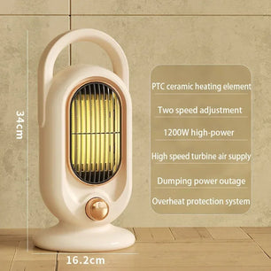 1200-2000W Remote Control PTC Ceramic Mini Smart Fan Heater