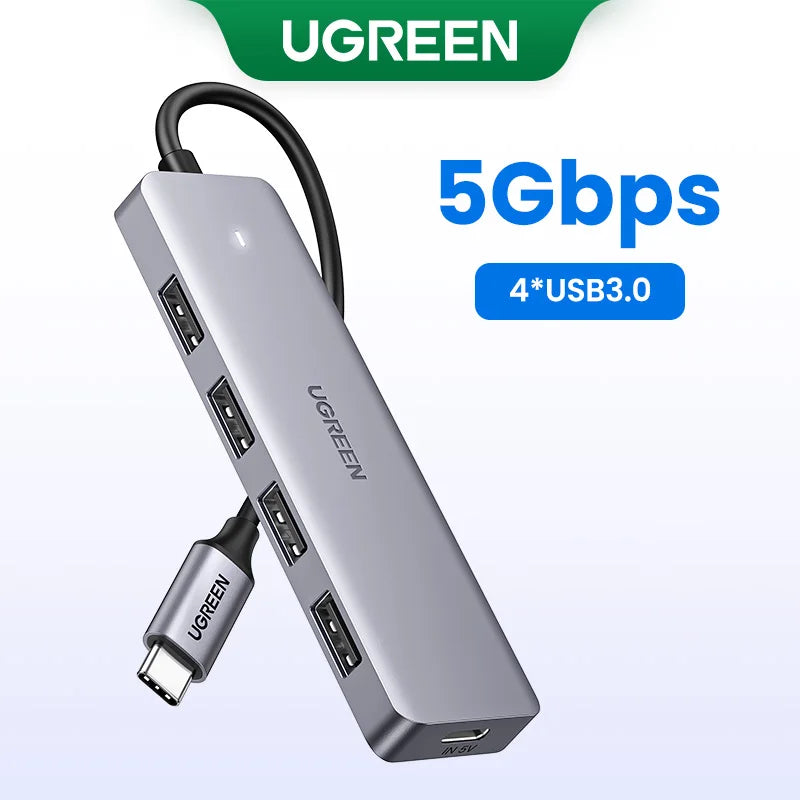 Ugreen 5Gbps 4-IN-1 USB Type-C To USB 3.0 Splitter Docking Hub