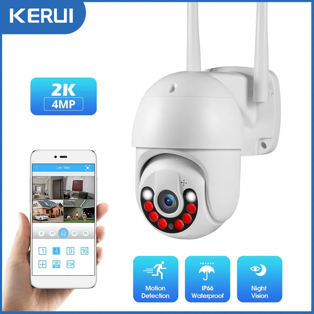 Kerui 4MP Night Vision High Speed Auto Tracking Bullet Camera