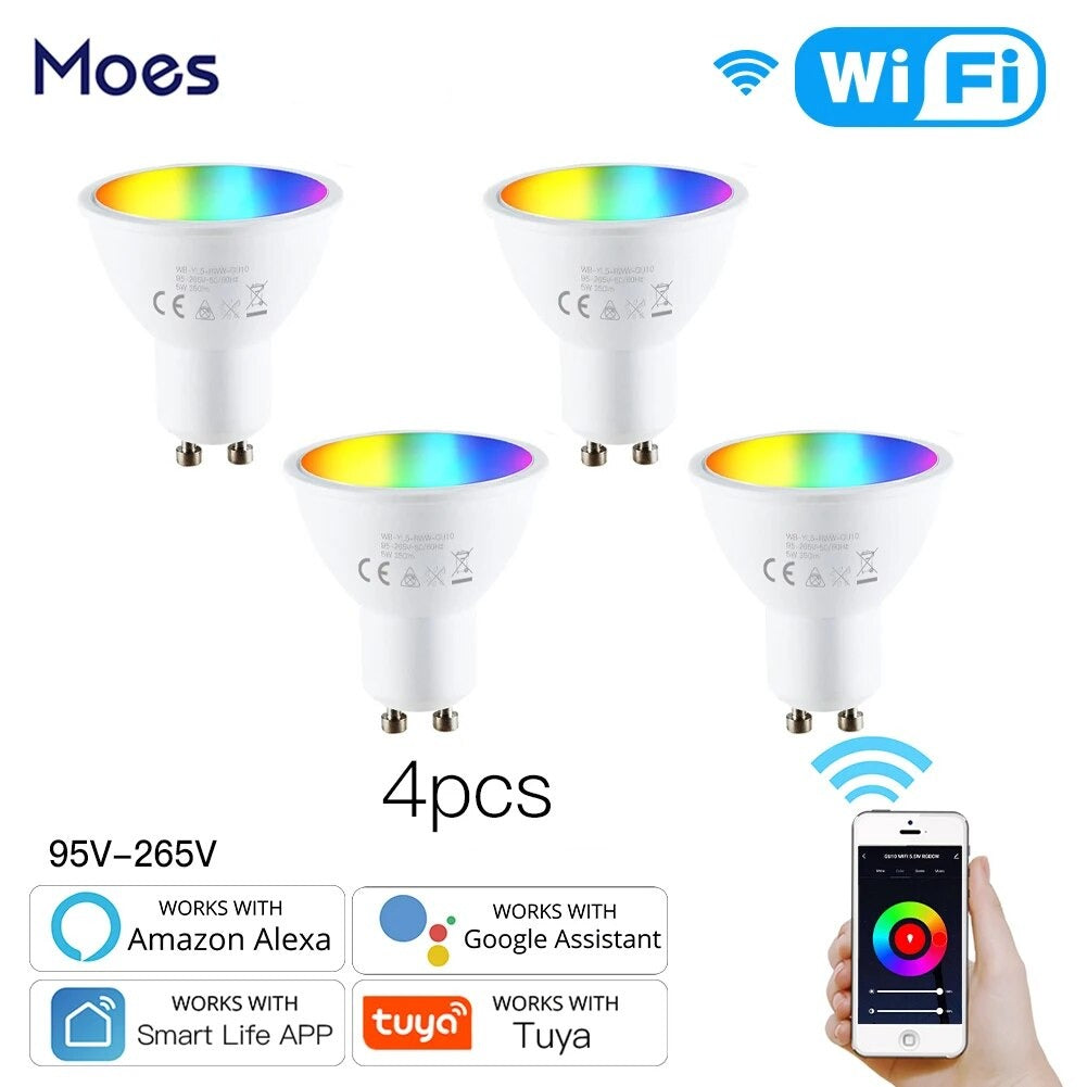 Moes Plastic Dimmable RGB LED Light Smart Remote Control Bulb