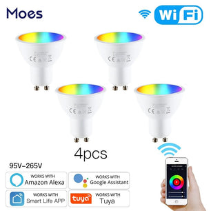 Moes Plastic Dimmable RGB LED Light Smart Remote Control Bulb