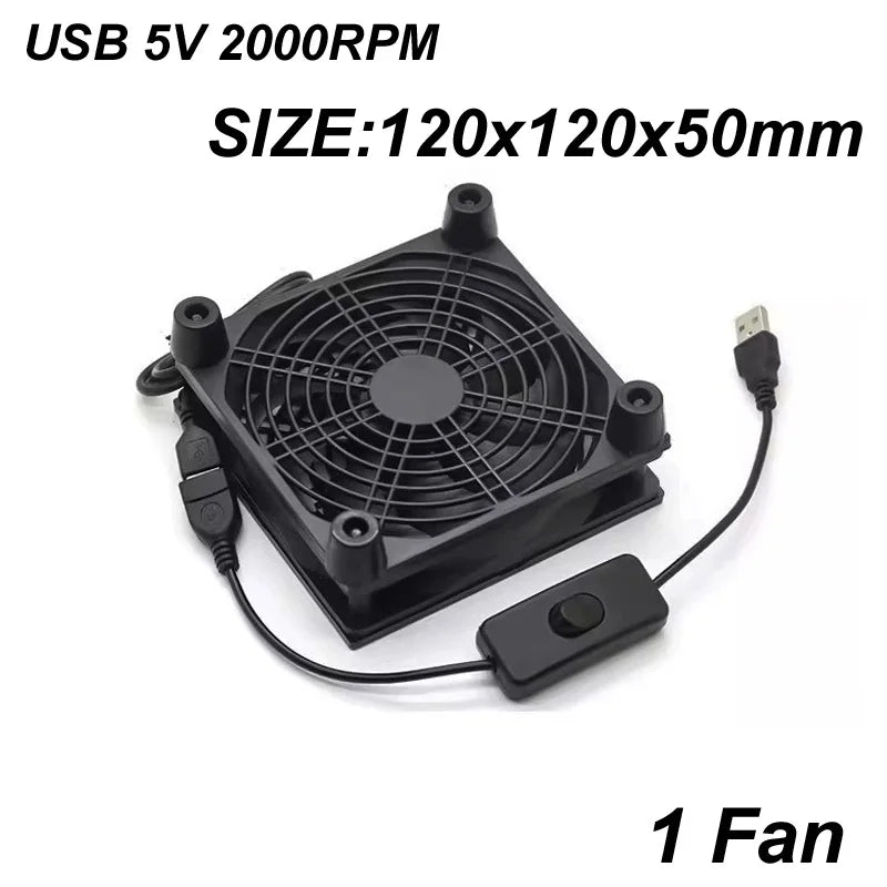 120mm 5V Power Wireless Protective TV Box Cooling Fan Bracket