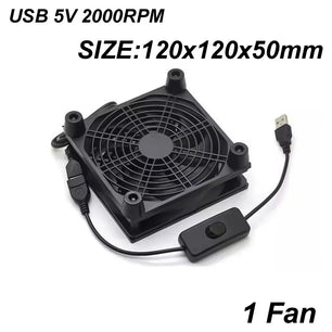 120mm 5V Power Wireless Protective TV Box Cooling Fan Bracket